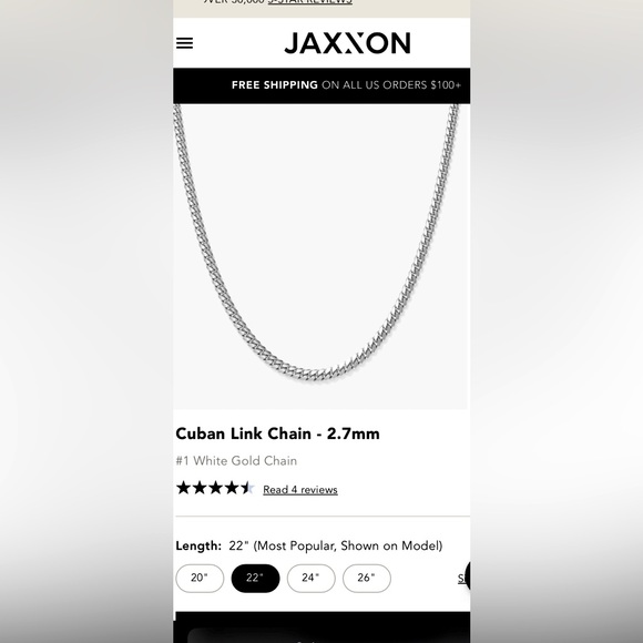 JAXXON Solid 14k white gold - Picture 2 of 3